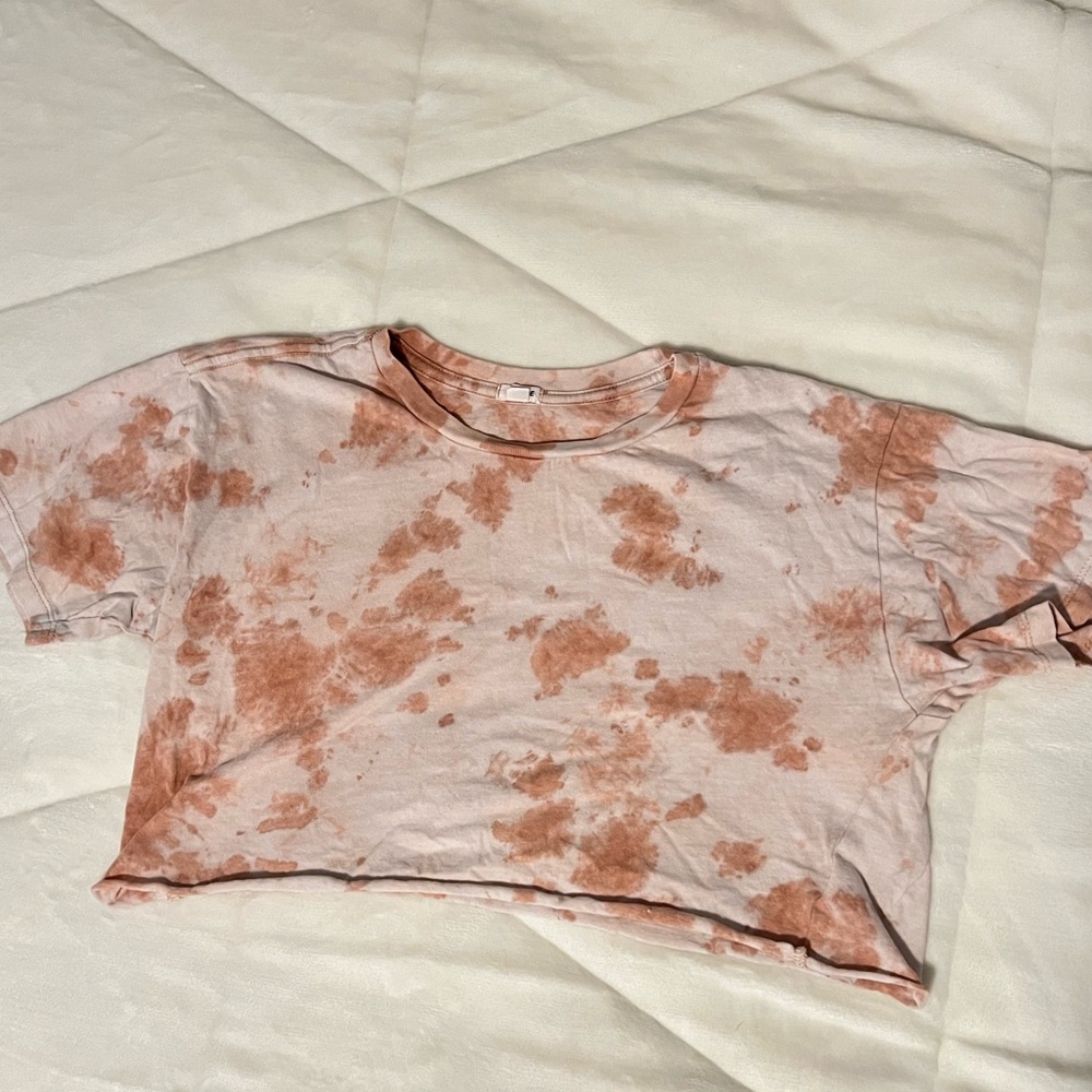 Pink Tie Dye Crop Top